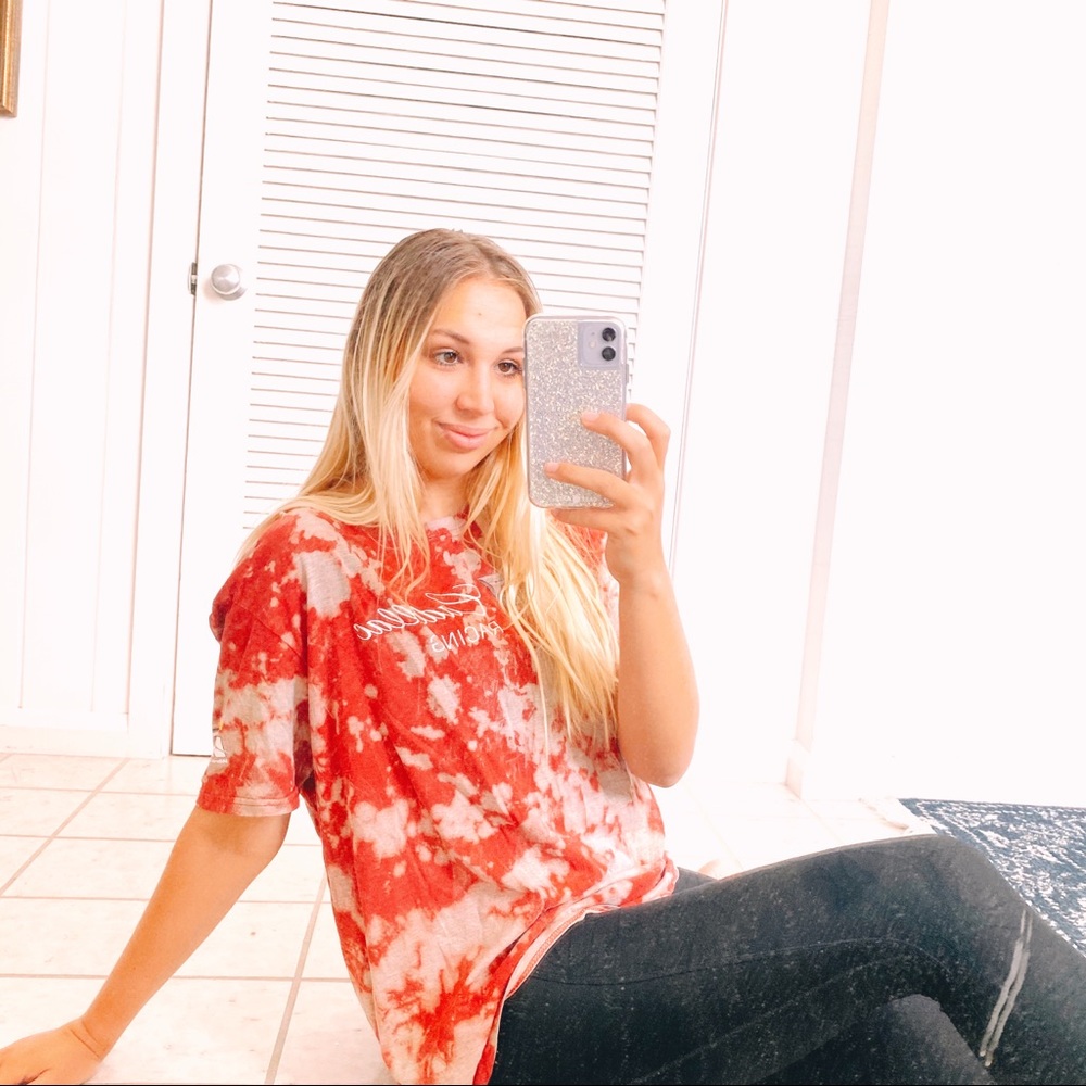 Cadillac Reverse Tie Dye Short Sleeve Racing Tee - Picture 2 of 8